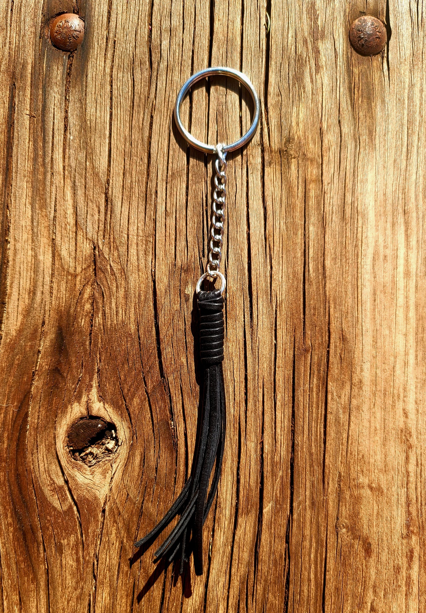 Leather flogger keychain